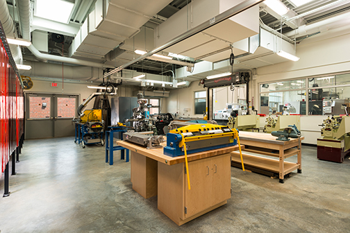 New technology lab with yellow machinery