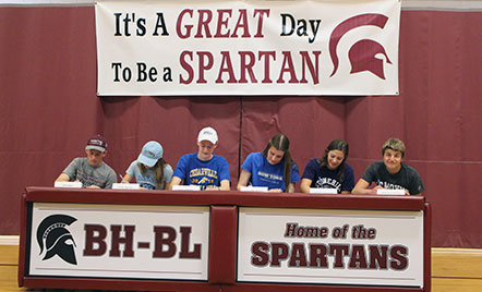student athletes signing letters of intent