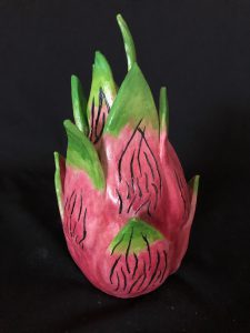 Pink and green sculpture