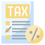 tax graphic and percentage symbol