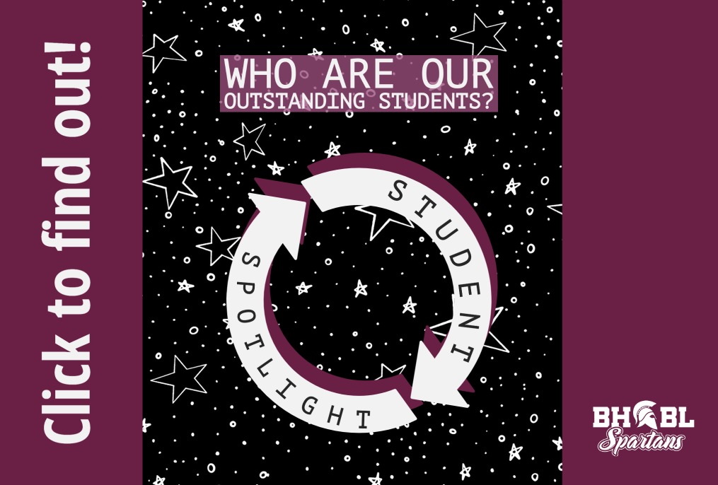 A graphic for the student spotlight.