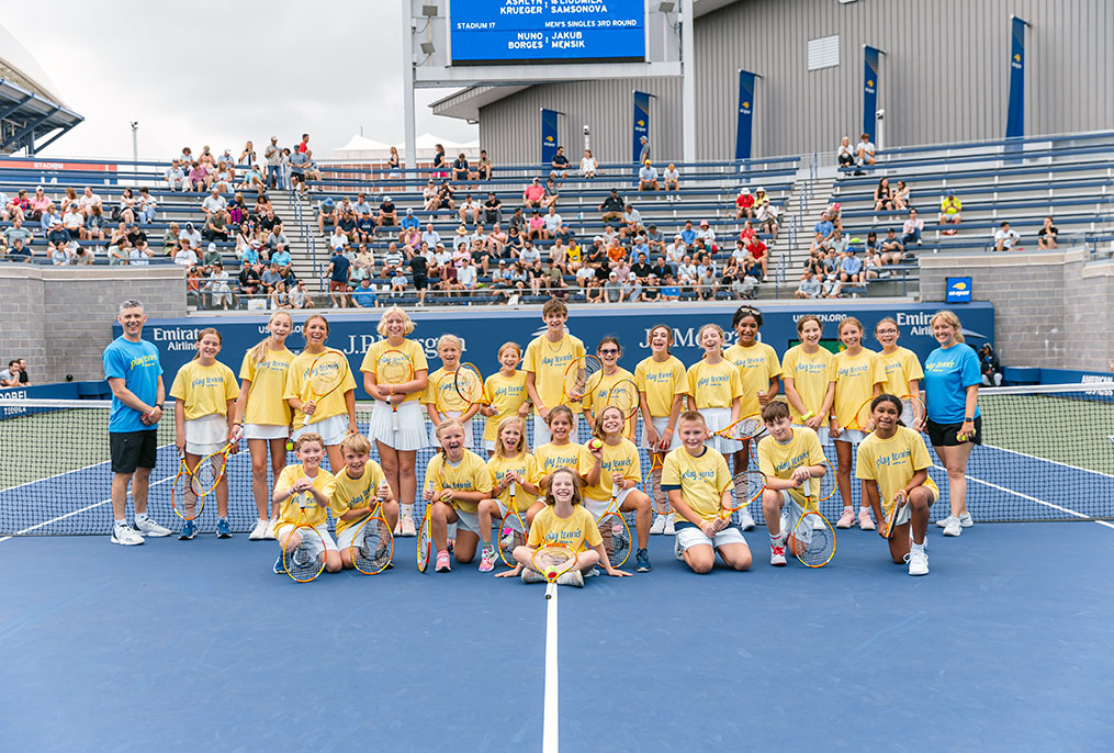 The Spartans tennis team at the US Open.
