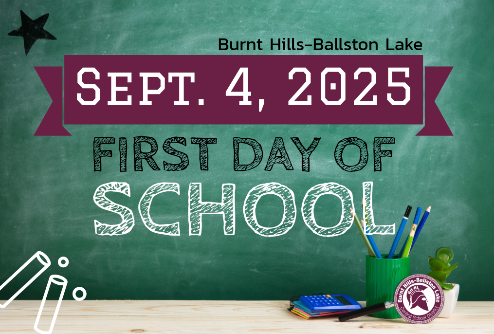 First Day of School graphic.